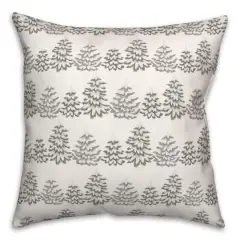 Neutral Winter Tree Pattern Throw Pillow