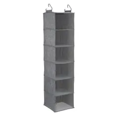 Household Essentials 6 Shelf Hanging Closet Organizer Graphite