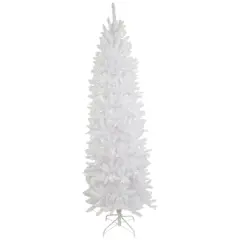 7.5ft. Pre-Lit Rapids White Pine Pencil Artificial Christmas Tree, Clear Lights