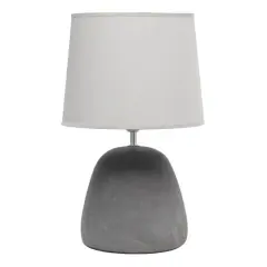Simple Designs&trade; 17" Round Concrete Table Lamp Gray