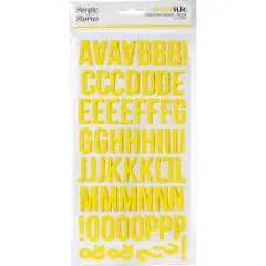 Simple Stories Color Vibe Foam Alpha Stickers Yellow