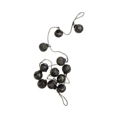 Hello Honey&reg; 6ft. Antique Pewter Finish Embossed Mercury Glass Ornament Garland