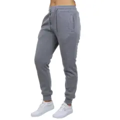 Galaxy by Harvic Women's Relaxed-Fit Fleece-Lined Jogger Sweatpants Heather Gray