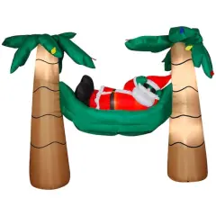 6ft. Airblown&reg; Inflatable Christmas Santa in Hammock Scene