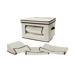 Household Essentials Canvas Serveware Storage Box White