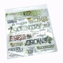 Vintage Artistry Sentiments Countryside Rub-Ons Transfer Sheet