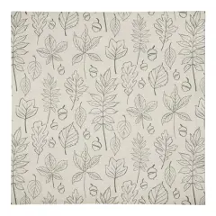 White Leaf Pattern Cotton Twill Napkin