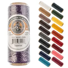 Gudebrod 0.015" 3 Ply Waxed Thread, 500ft. Purple