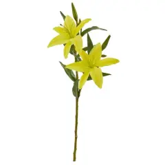 Lily Artificial Flower Stems, 6ct. Yellow