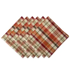 DII&reg; Pumpkin Spice Plaid Dinner Napkins, 6ct.