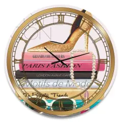 Designart 'Paris Glamourous Gold Style Iv Glam Wall Clock