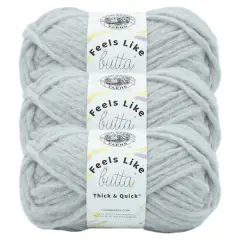 3 Pack Lion Brand&reg; Feels Like Butta&reg; Thick & Quick&reg; Yarn Quiet Grey