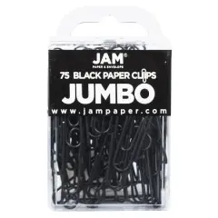 JAM Paper Jumbo Paper Clips Black