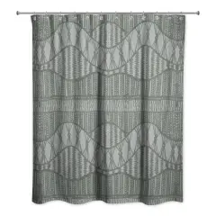 Lace Pattern Shower Curtain Gray