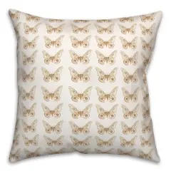 Butterfly Pattern 18" x 18" Throw Pillow