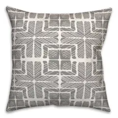 Shibori Squares Versatile Throw Pillow Gray