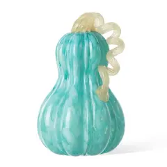 Glitzhome&reg; 8.5" Fall Turquoise Glass Gourd
