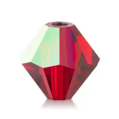 John Bead PRECIOSA 4mm Czech Crystal Bicone Beads, 40ct. Siam AB