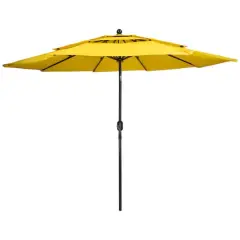9.75ft. Outdoor Patio Market Umbrella with Hand Crank & Tilt Yellow