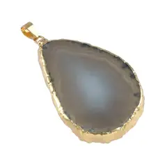 Natural Teardrop Agate Pendant by Bead Landing&trade;