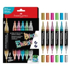Faber-Castell&reg; Black Edition Metallic Colors Shake & Paint Markers