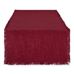 DII&reg; 72" Basket Fringe Table Runner Cranberry