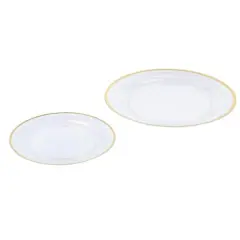 Clear & Gold 40 Piece Dinner & Lunch Plate Set by Celebrate It&trade;