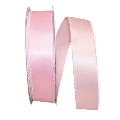 JAM Paper 1.5" x 50yd. Satin Value Wired Ribbon Pink
