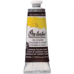 Grumbacher&reg; Pre-Tested Professional&reg; Oil Color Paint, 37mL Cadmium Yellow Light