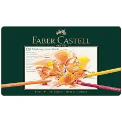 Faber-Castell Polychromos 120 Color Colored Pencil Set in Metal Tin