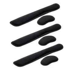 Mind Reader Harmony Collection Black Ergonomic Wrist Rest Sets for Keyboard & Mouse, 3ct.