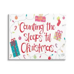 Stupell Industries Counting The Sleeps 'Til Christmas Canvas Wall Art