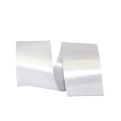 JAM Paper 2.75" x 55yd. Paper Coated Plastic Shiny Ribbon White