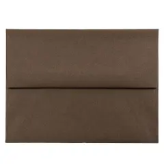 JAM Paper 4.375" x 5.75" Premium Invitation Envelopes, 50ct. Chocolate Brown