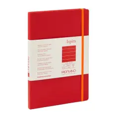 Fabriano&reg; Ispira Lined Hard-Cover Notebook Red