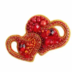 BP-342C Hearts Brooch Beadwork Kit