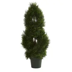 3ft. Double Pond Cypress Spiral Artificial Topiary Tree