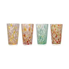 Hello Honey&reg; Round Varied Multicolor Drinking Glass Set