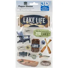 Paper House&reg; Lake Life 3D Stickers