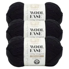 3 Pack Lion Brand&reg; Wool-Ease&reg; Roving Origins Yarn Black