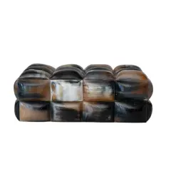 Hello Honey&reg; 12" Black and Brown Decorative Horn Bubble Storage Box