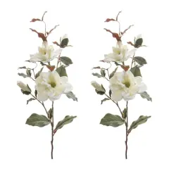 37.5" White Magnolia Floral Sprays, 2ct.