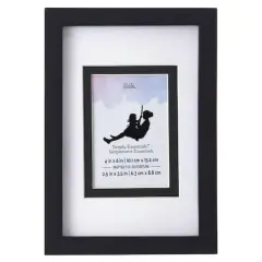 Simply Essentials&trade; Black Linear Frame with Double Mat by Studio D&eacute;cor&reg;