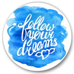 Designart - Follow Your Dreams I - Modern Metal Circle Wall Art