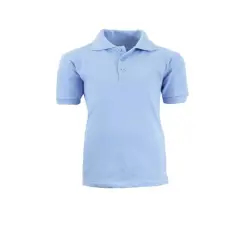 Galaxy By Harvic School Uniform Short Sleeve Boy's Pique Polo ShirtLight Blue