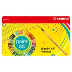 STABILO&reg; Point 88 50 Color Pen Tin Set