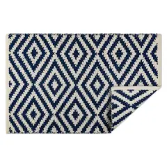 DII&reg; Navy Large Diamond Rug, 20" x 31.5"