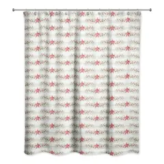 Star Holly Pattern Shower Curtain