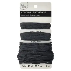 Black Mix Nylon Cord by Bead Landing&trade;
