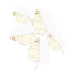 40" Gold Contemporary Floral Wall D&eacute;cor